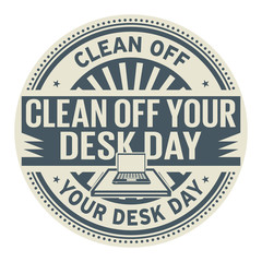 Fototapeta na wymiar Clean Off Your Desk Day
