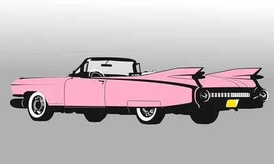 Deurstickers Cadillac Eldorado Cuba - grafika wektorowy © DżumA