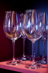 wine glasses close up 