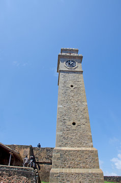 Clock tower Galle fort in Sri Lanka
