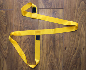 Yellow strap for stretching