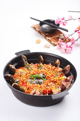 Stewed yellow croaker pot