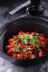 Spicy crayfish pot
