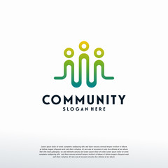 People Community logo designs template, People Beat logo symbol vector, Logo symbol icon