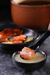 Shrimp soup bowl