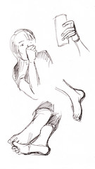 instant sketch,  parts of body