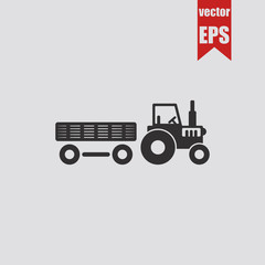 Tractor icon.Vector illustration.