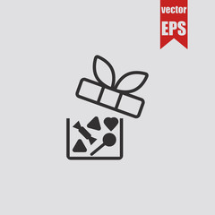 Gift icon.Vector illustration.