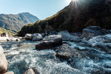 Verzascatal bei Lavertezzo, Tessin, Schweiz