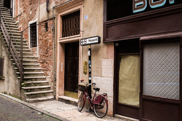 bicycle parking on italian street