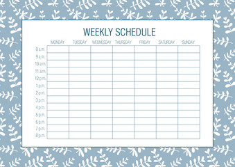 Weekly Schedule Planer Template