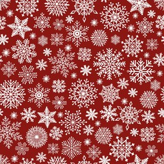 Christmas seamless pattern with cute snowflake