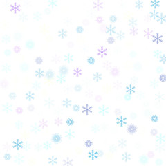 Falling down snow confetti, snowflake vector border. Festive winter, Christmas, New Year sale background. Cold weather, winter storm, scatter texture. Hipster snowfall falling snowflakes cool confetti