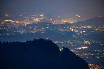 Salzburg by night - from Rossberg