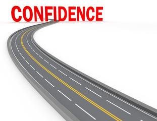 road concept - confidence.3d illustration
