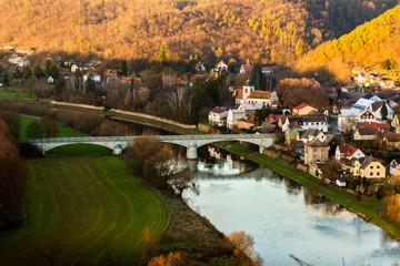 Fototapeta na wymiar The Zbecno Village. Czech Republic.