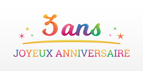 3 ans - Joyeux Anniversaire