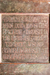 Close up texture of ancient metallic plate