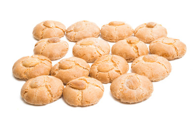 cookies with almonds isolated