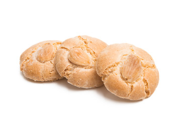 cookies with almonds isolated