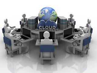 Fototapeta na wymiar 3d rendering File storage in cloud management