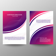 Brochure design a4. Abstract composition. Information banner. A set of page. Modern vector page. Ad flange. Abstract wave element for design.