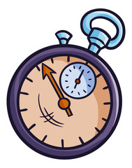 Funny and cool puple timer for referee - vector