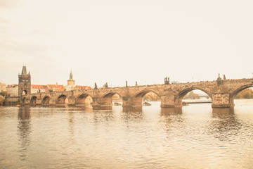 City View. Prague Czech Republic Warm autumn weather.