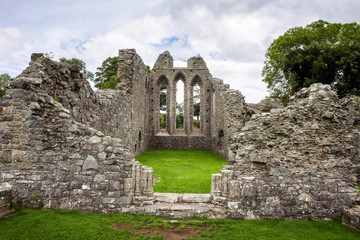 Fototapeta na wymiar Ruins of Inch Abbey in Northern Ireland