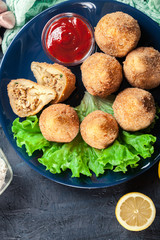 Coxinha. Fried croquette with chicken