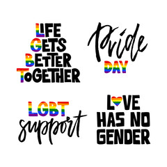Fototapeta premium LGBT lettering typography