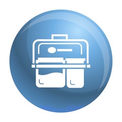 Meal lunch box icon. Simple illustration of meal lunch box vector icon for web design isolated on white background