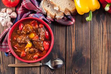 Traditional Hungarian beef goulash