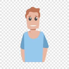 Smiling happy man icon. Cartoon of smiling happy man vector icon for web design  