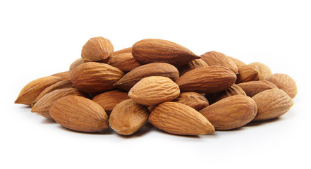 A pile of almonds, cut out