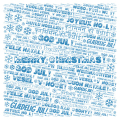 Fototapeta premium Merry Christmas word cloud - Merry Christmas on English language and other different languages.