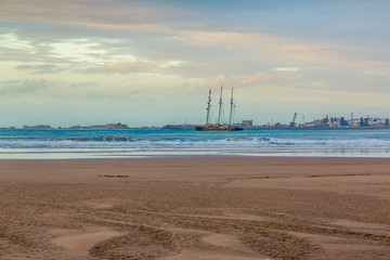 Early evening at Tagharte Beach near Essaouira