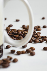 cup of coffee and beans