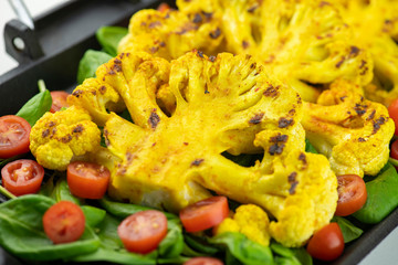 Spicy baked cauliflower 