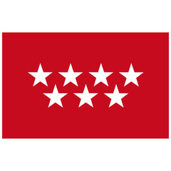 Vector flag Spain autonomus community Madrid.