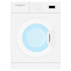 Washing Machine Isolated on White Background.