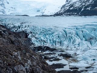 Raw Glaciers in Iceland Melting