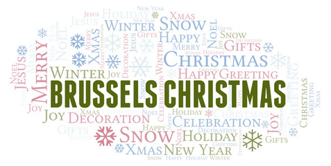 Brussels Christmas word cloud.