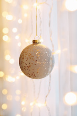 Christmas ball and lights