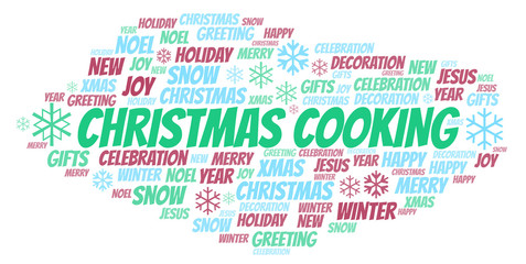 Fototapeta premium Christmas Cooking word cloud.