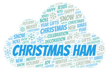 Christmas Ham word cloud.