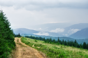Fototapeta premium Country road in the mountains