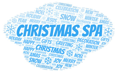 Christmas Spa word cloud.