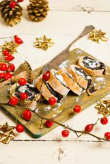 Poppy seed cakes Christmas dessert, and rose hips