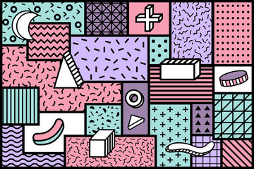 Memphis geometric background